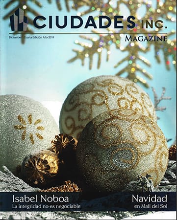 Portada de Ciudades Inc. Magazine, Diciembre · Cuarta Edición Año 2014