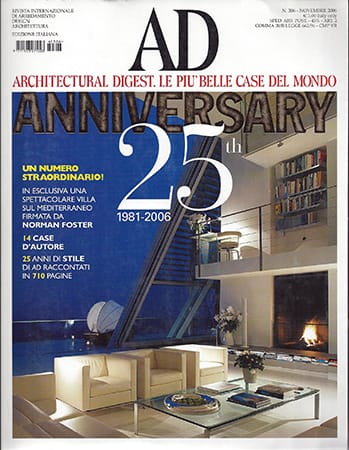 Portada de AD Architectural Digest (Edizione Italiana), N. 20 - 2006