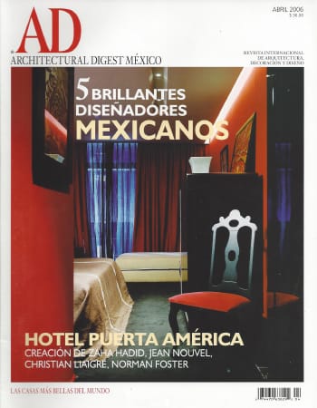 Portada de Architectural Digest México, Abril 2006